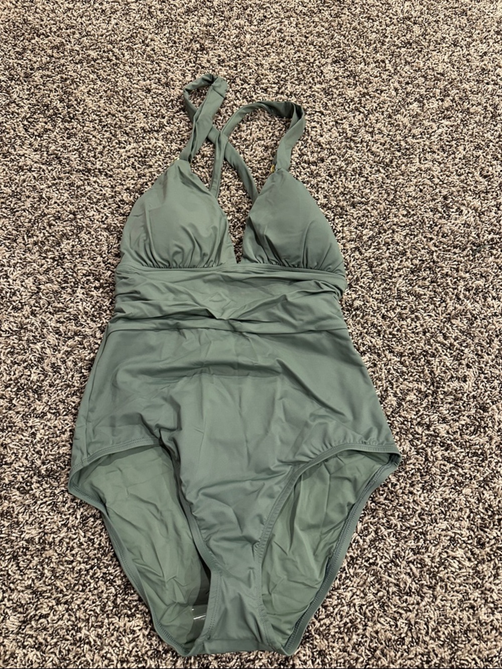 Tommy Bahama Olive Green One-Piece Swimsuit
